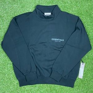 Brand new women’s fear of god essentials mock neck pullover sweater size XS